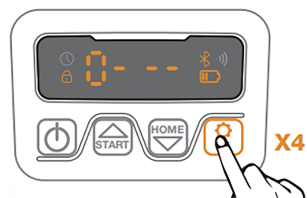 Digital display for PIN code setting and programming